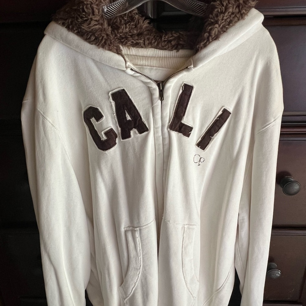 OP Cream and Brown Teddy Jacket